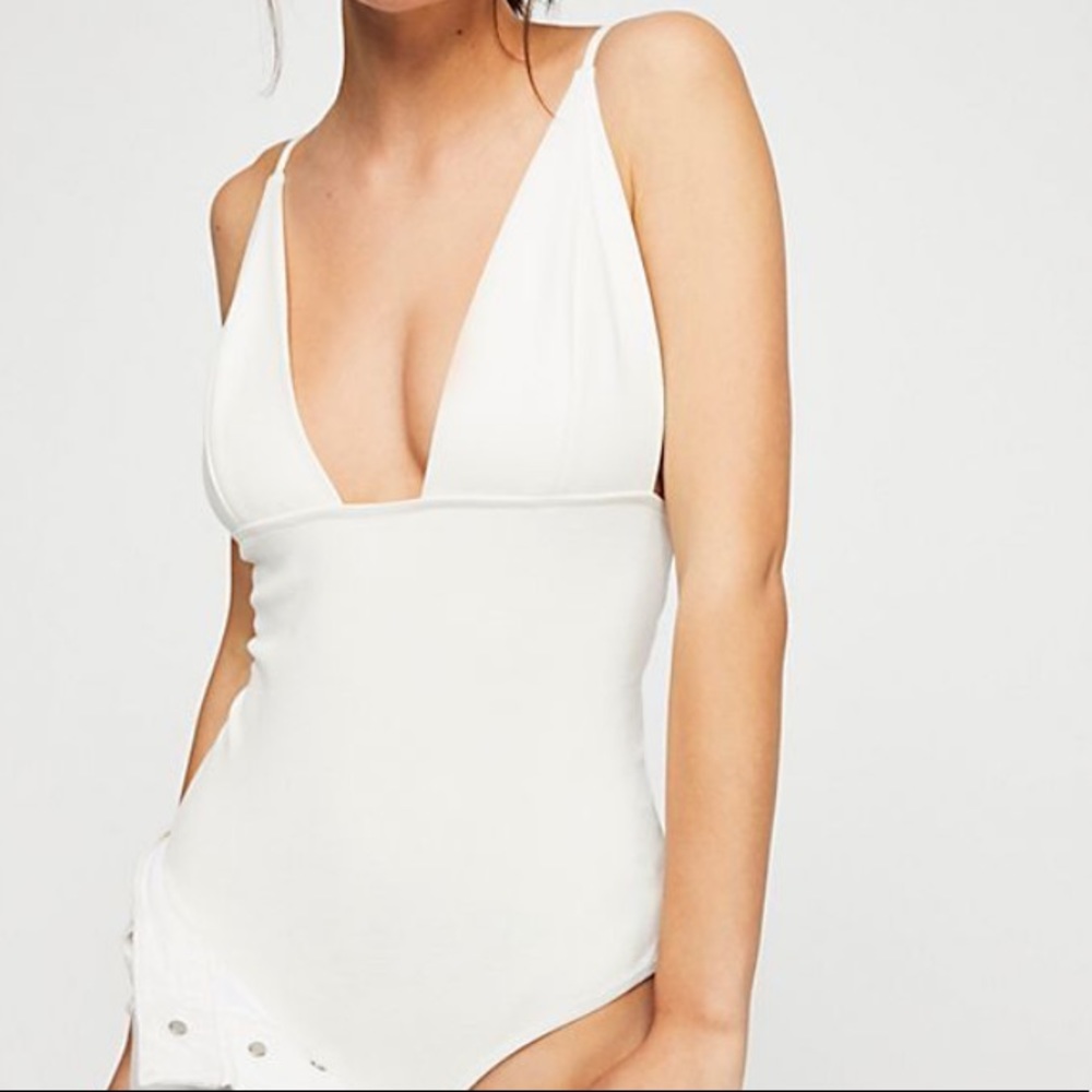 White free people bodysuit! Gently worn